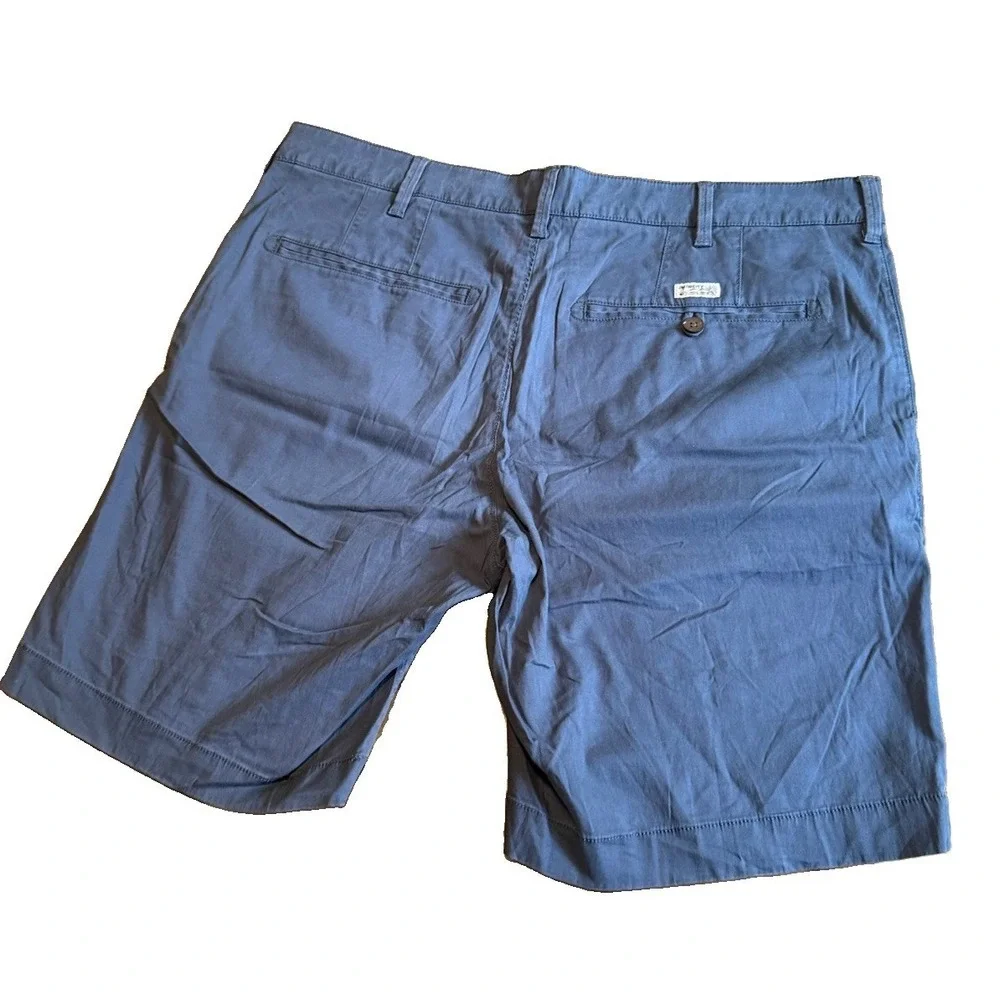 Faherty All Day Shorts Mens 36 Blue Gray Recycled Polyester Stretch 7 Inseam